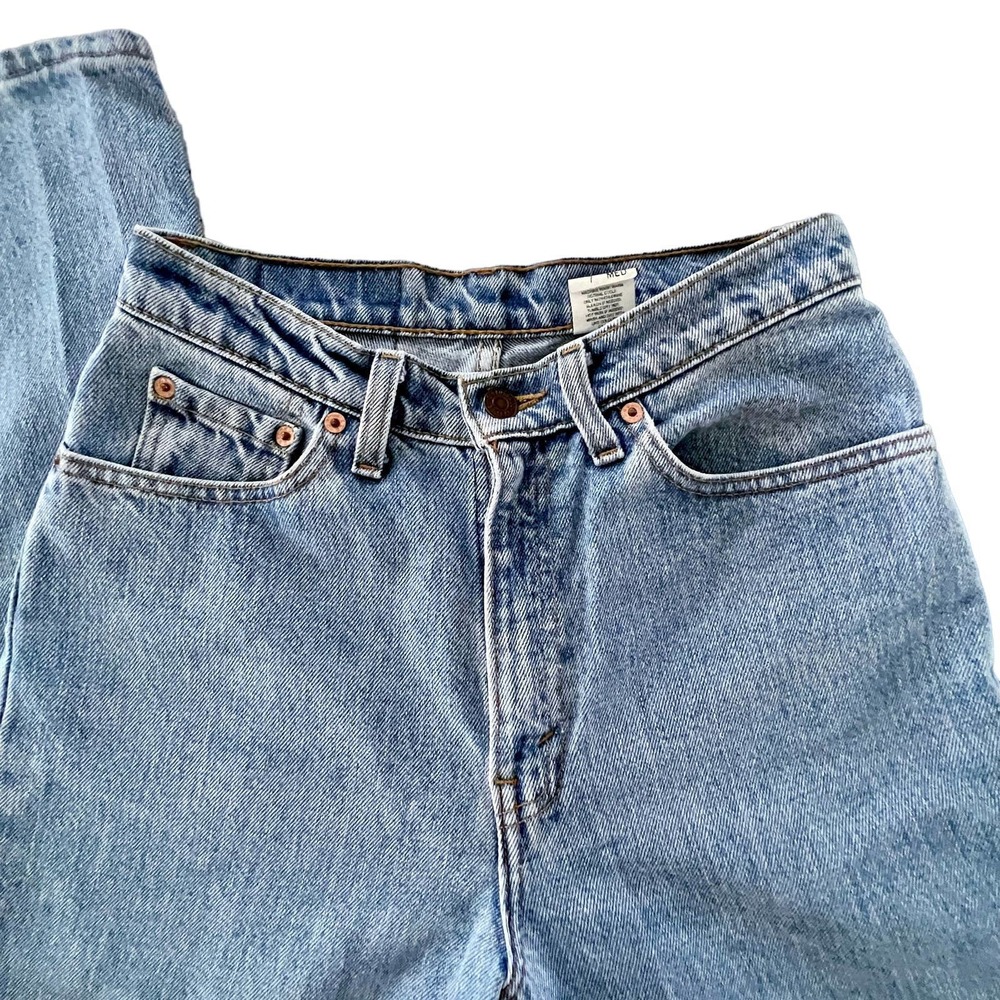 Vintage 90s Levi’s 512 Slim Fit Tapered Leg 7 MED/27" Waist Blue Jeans Denim - Picture 3 of 11